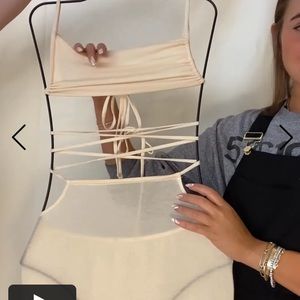 WeWoreWhat Cut Out MIDI Skirt and Top